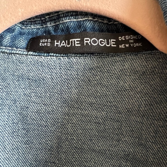 Haute Rogue Gingham Ribbon Jean Jacket - Picture 3 of 3